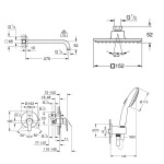 Grohe 25183006 EUROSMART набір для душу (33305003+27488000+27705000+26406003), хром - купити в інтернет-магазині Техностар