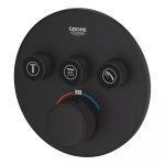 Grohe 29508KF0 Grohtherm SmartControl Зовнішня частина термостату прихованого монтажу на 3 споживачі, чорний (1 сорт) - купити в інтернет-магазині Техностар