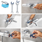 Grohe QuickFix Vitalio Comfort 250 26985001 із одноважільним змішувачем для душу, верхній душ, лійка, кріпл. - на стійці, хром - купити в інтернет-магазині Техностар