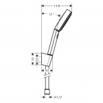 Hansgrohe 24302670 Pulsify Select Ручний душ, чорний матовий - купити в інтернет-магазині Техностар