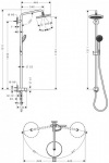 Hansgrohe 26759400 MYSELECT S 220 Showerpipe Reno  - купити в інтернет-магазині Техностар