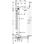 Hansgrohe 36416000 Citterio E Змішувач д/ванни с пола AXOR 36416000 - купити в інтернет-магазині Техностар