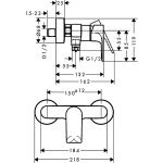 Hansgrohe 72650670 REBRIS E смеситель для душа, цвет черный матовый - купити в інтернет-магазині Техностар