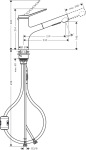 Hansgrohe 74800000 ZESIS M33 смеситель для кухни 150, 2jet , с вытяжным изливом - купити в інтернет-магазині Техностар