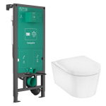 Hansgrohe ELU PURA S унітаз підвісний 54*36,6см AquaFall Flush 60292450 , в компл з сид+01022180 iFrame - купити в інтернет-магазині Техностар