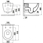 Koller Pool AM101/1120 з чороною матовою прямокутною кнопкою M578 + підвісний унітаз Free Black matt Rim-off AM101/1120-4:1 UA M578-0001 + FE322-11SM00E-0000 + KC0903.01 - купити в інтернет-магазині Техностар