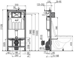 Koller Pool AM101/1120 з хромованою круглою кнопкою M671 + підвісний унітаз Kvadro AM101/1120-4:1 UA M671-0001 + KR-0530-RW - купити в інтернет-магазині Техностар