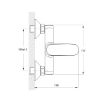 Koller Pool AQUA змішувач для душу 1101320305 - купити в інтернет-магазині Техностар