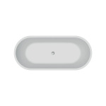 Koller Pool AquaLuxe 1700x750 White/Matt Black з сифоном 0202261501 - купити в інтернет-магазині Техностар