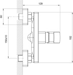 Koller Pool CUBE змішувач для душу 1104320305 - купити в інтернет-магазині Техностар