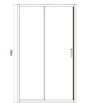 Koller Pool Dakota 1200x1850 мм chrome, скло 5мм clear 1605210303 - купити в інтернет-магазині Техностар