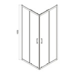 Koller Pool Dakota 90x90x185 скло 5 мм Grape, без піддону, хром 1405642304 - купити в інтернет-магазині Техностар