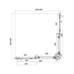 Koller Pool Dakota 90x90x185 скло 5 мм Grape, без піддону, хром 1405642304 - купити в інтернет-магазині Техностар