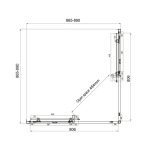 Koller Pool Dakota 90x90x185 скло 5 мм Grape, без піддону, хром 1405642304 - купити в інтернет-магазині Техностар