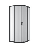 Koller Pool Dakota 90х90х185 напівкругла, скло 5 мм Clear, чорна 1405652403 - купити в інтернет-магазині Техностар