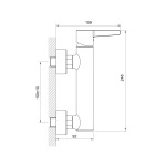 Koller Pool Dakota змішувач для душу, Gun Grey 1105320905 - купити в інтернет-магазині Техностар