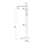 Koller Pool Dakota змішувач для ванни підлоговий, Black Matt 1105410605 - купити в інтернет-магазині Техностар