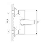 Koller Pool EDGE змішувач одноважільний для душу 35 мм 1107320305 - купити в інтернет-магазині Техностар
