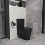 Koller Pool GRACE комплект : унітаз підлоговий з сидінням Soft-close + бачок, чорний матовий 1808560699 - купити в інтернет-магазині Техностар