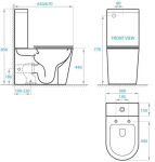 Koller Pool GRACE комплект : унітаз підлоговий з сидінням Soft-close + бачок, чорний матовий 1808560699 - купити в інтернет-магазині Техностар