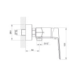 Koller Pool GRACE змішувач для душу 1108320305 - купити в інтернет-магазині Техностар