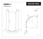 Koller Pool K90RC-1 KVADRO полукруглая 900x900x1950 мм стекло прозрачное K90RC-1 - купити в інтернет-магазині Техностар