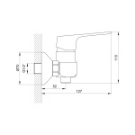 Koller Pool Kvadro Start змішувач для душа, чорний матовий 1136320605 - купити в інтернет-магазині Техностар