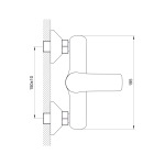 Koller Pool Kvadro Start змішувач для душа, чорний матовий 1136320605 - купити в інтернет-магазині Техностар