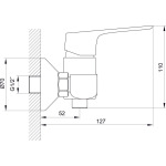 Koller Pool Kvadro Start змішувач для душа 1136320305 - купити в інтернет-магазині Техностар