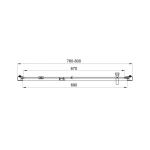 Koller Pool Line Pro 800 мм, chrome, скло 6мм clear 1538162203 - купити в інтернет-магазині Техностар
