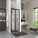 Koller Pool Line Pro 900мм, black matt, скло 6мм прозоре LNPRB90CB - купити в інтернет-магазині Техностар