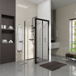 Koller Pool Line Pro 900мм, black matt, скло 6мм прозоре LNPRB90CB - купити в інтернет-магазині Техностар