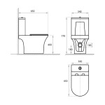 Koller Pool STREAM комплект : унітаз підлоговий з сидінням Soft-close + бачок 1857550199 - купити в інтернет-магазині Техностар