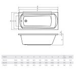 Koller Pool Twist 150х70 (з ніжками) 1278240130 - купити в інтернет-магазині Техностар