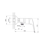 Koller Pool Twist змішувач одноважільний для душу 35 мм 1178320305 - купити в інтернет-магазині Техностар