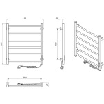 Laris Альфа ЧФЧ6 500*600 Електро Праве підключення R3 - купити в інтернет-магазині Техностар