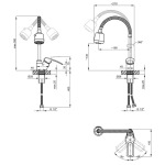 Lidz Agata 008F4 з гнучким виливом (k40) LDAGA008F4CRM35126 Chrome - купити в інтернет-магазині Техностар