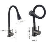 Lidz Aria 015F31 (k35) з гнучким виливом LDARI015F31BGRP49566 Graphite/Black - купити в інтернет-магазині Техностар