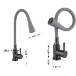 Lidz Aria 015F31 (k35) з гнучким виливом LDARI015F31GGRP49567 Graphite/Grey - купити в інтернет-магазині Техностар
