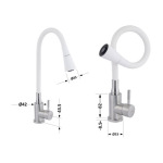 Lidz Aria 015F31 з гнучким виливом (k35) LDARI015F31WNK36981 White / Nickel - купити в інтернет-магазині Техностар