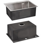 Lidz H5045 інтегрована Brushed Steel 3,0/1,0 мм + Змішувач Aria для кухні з гнучким виливом (k35) Grey - купити в інтернет-магазині Техностар