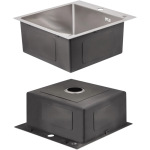 Lidz H5050 інтегрована Brushed Steel 3,0/1,0 мм + Змішувач Aria для кухні з гнучким виливом (k35) Grey - купити в інтернет-магазині Техностар