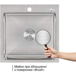Lidz H5050 інтегрована Brushed Steel 3,0/1,0 мм + Змішувач Aria для кухні з гнучким виливом (k35) Grey - купити в інтернет-магазині Техностар