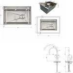 Lidz H6845 Decor 3,0/1,0 мм + Змішувач Aria для кухні з гнучким виливом (k35) Grey - купити в інтернет-магазині Техностар