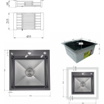 Lidz Handmade H4545 Black PVD Decor 2,5/0,5 мм + K01B - купити в інтернет-магазині Техностар