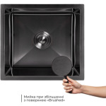 Lidz Handmade H4843 Black PVD 3,0/1,0 мм + K01B Корзина для кухонной мойки - купити в інтернет-магазині Техностар