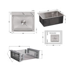 Lidz Handmade H5045 Мийка для кухні інтегрована Brushedу комплекті з дозатором + - купити в інтернет-магазині Техностар