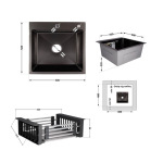 Lidz Handmade H5050B Мийка для кухні інтегрована BlackPVD у комплекті з дозатором + - купити в інтернет-магазині Техностар