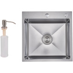 Lidz Handmade H5050H Мийка для кухні інтегрована Decor Honeycomb 2,5/0,5 мм LDH5050DEC48365 - купити в інтернет-магазині Техностар