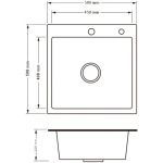 Lidz Handmade H5050HB Мийка для кухні інтегрована Decor Black PVD Honeycomb 2,5/0,5 мм LDH5050BDECPVD48369 - купити в інтернет-магазині Техностар